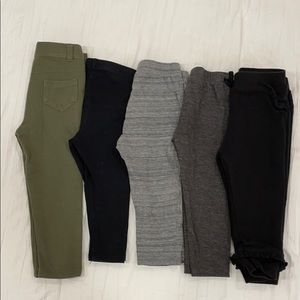18-24 MO Bundle x5 girl toddler leggings/pants